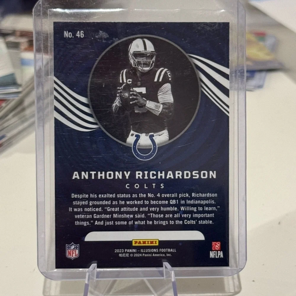 🔥 2023 Anthony Richardson Panini Illusions Hologram rookie card - Picture 2 of 2